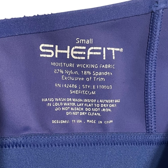 Shefit Zip Front Blue Sports Bra‎ Size S - Picture 5 of 5